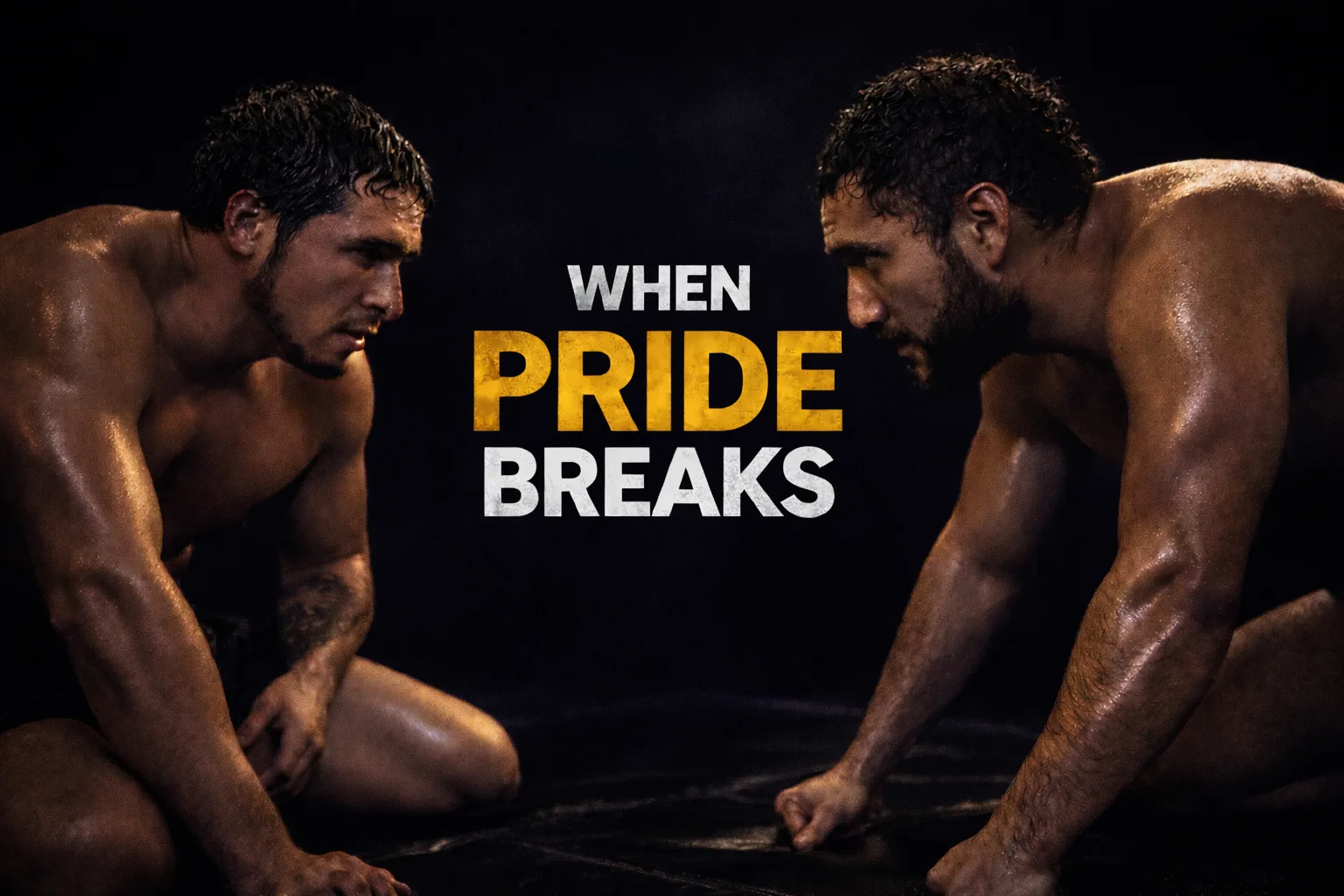 Campaign thumbnail showing both wrestlers facing off with the phrase When Pride Breaks
